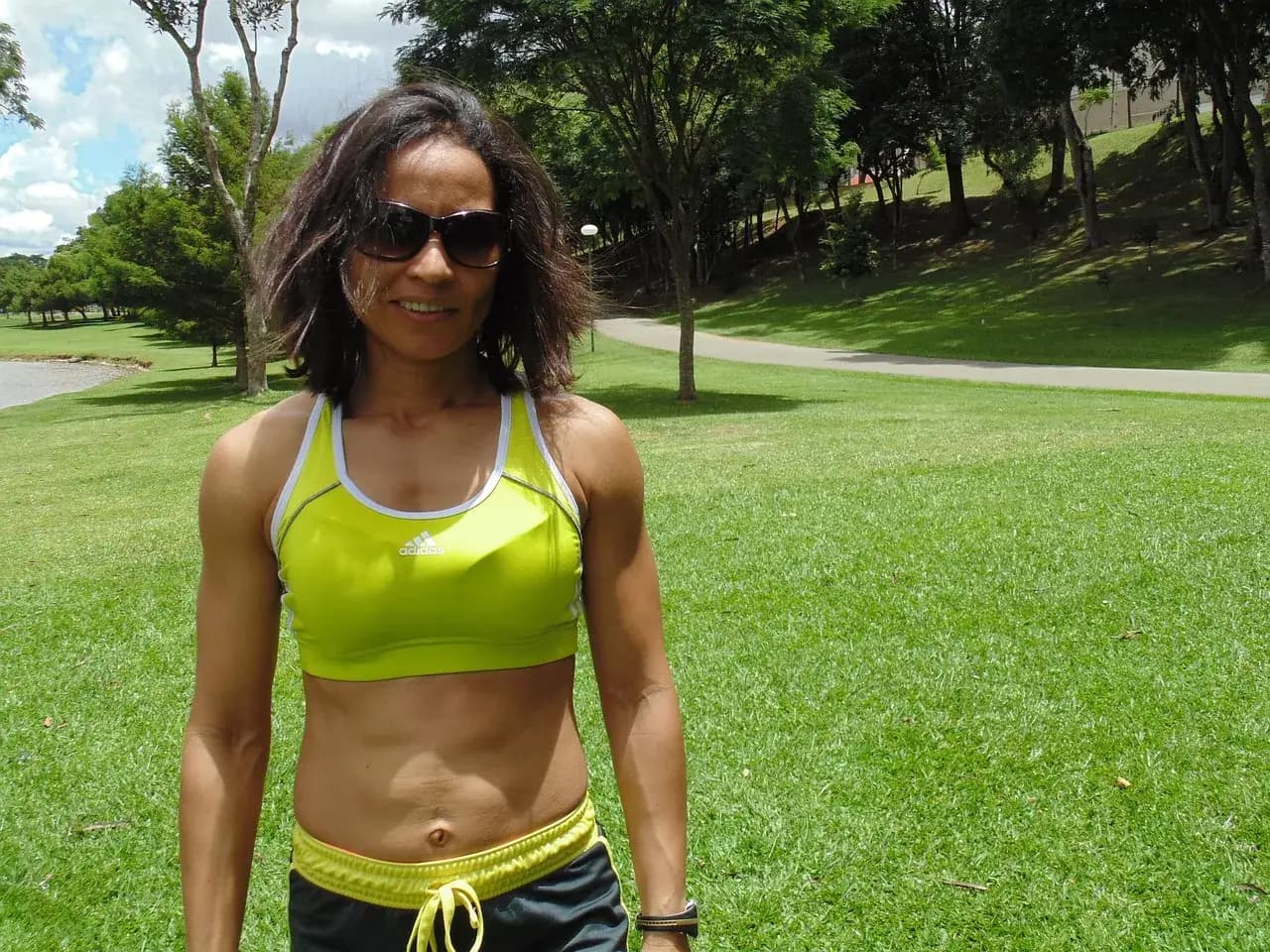 Yoga and stretching area